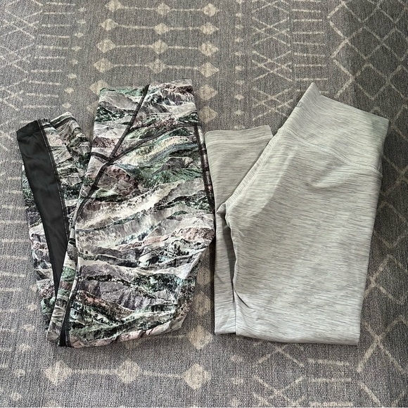 Lululemon Bundle Leggings Wunder Under & Train Times Crop Pants Size 8 - Picture 1 of 9